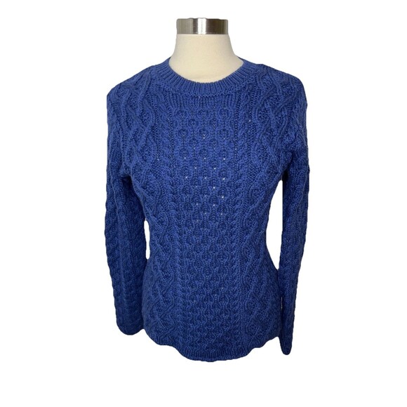 ISLANDER Fisherman Sweater Cable Knit M Wool Pullover Dublin Ireland Aran Womens - Picture 1 of 10